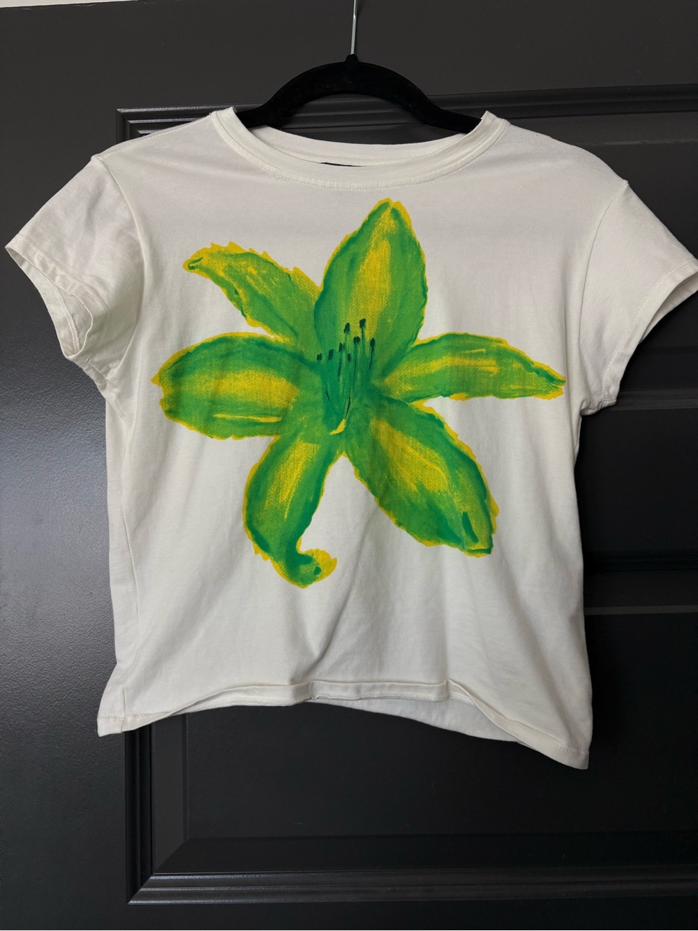 Princess Polly Motel Flower Cropped T-Shirt, Size M